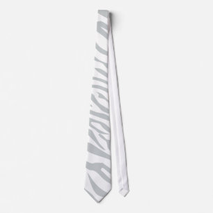 Magic Zebra Stripes Click to Customise Grey Colour Tie