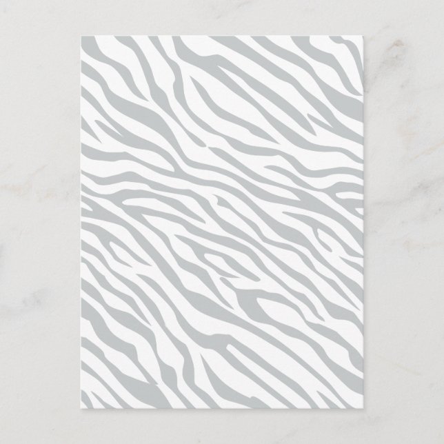 Magic Zebra Stripes Click to Customize Grey Color Postcard (Front)