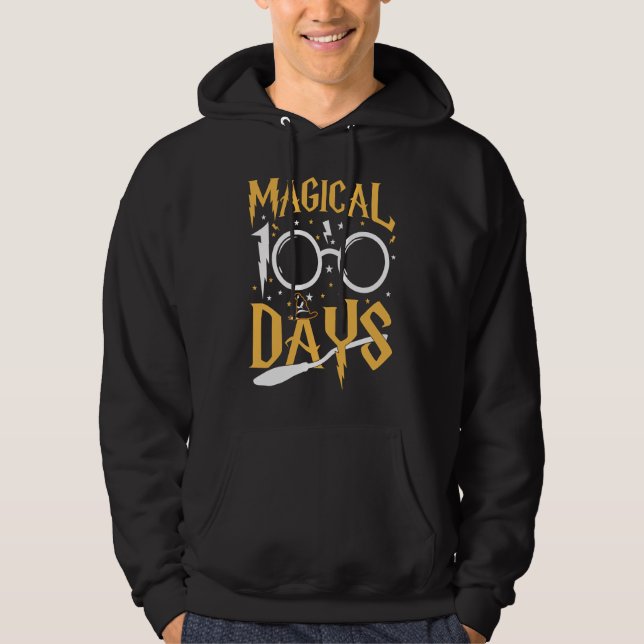 Magical 100 Days Of School Teachers Students Adult Hoodie (Front)