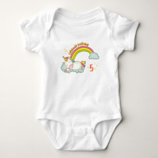Magical 5th birthday celebration  baby bodysuit