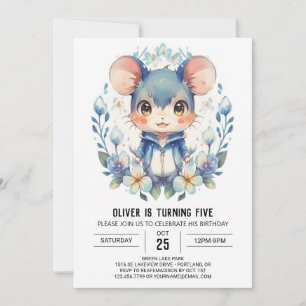 Magical Adventure Mouse Birthday Invitation