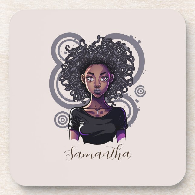 Magical Afro Woman Coaster (Front)