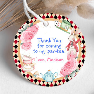 Magical Alice in Wonderland Baby Shower Tea Party Favour Tags
