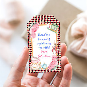 Magical Alice in Wonderland Baby Shower Tea Party Gift Tags