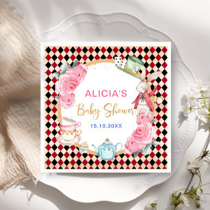 Magical Alice in Wonderland Baby Shower Tea Party Napkin