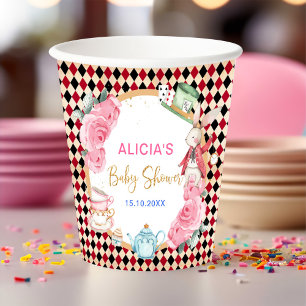 Magical Alice in Wonderland Baby Shower Tea Party Paper Cups