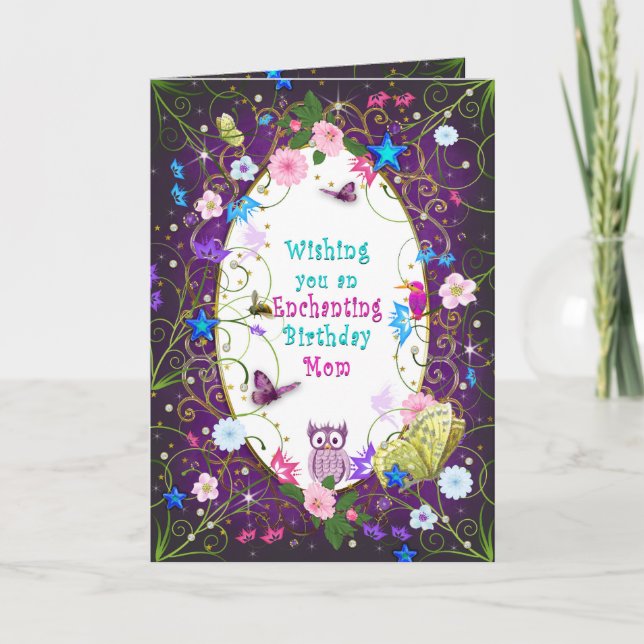 Magical and Enchanting Birthday mother Card (Front)