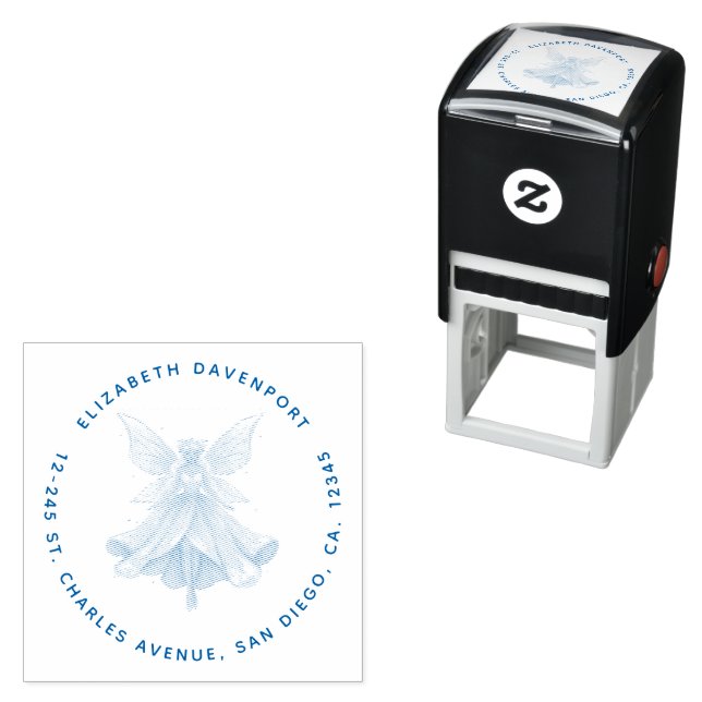 Magical Angel Fairy Fantasy Theme Address Self-inking Stamp (In Situ)