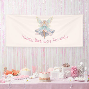 Magical Angel Fairy Pastel Colors Birthday Banner