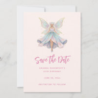 Magical Angel Fairy Pastel Colors Save The Date