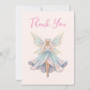 Magical Angel Fairy Pastel Colors Thank You Card