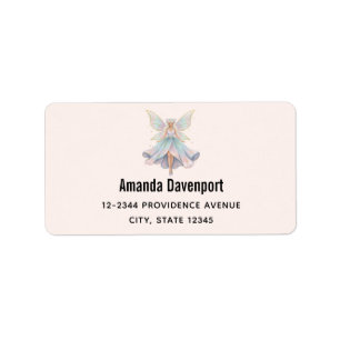 Magical Angel Fairy Pastel Colours Address Label