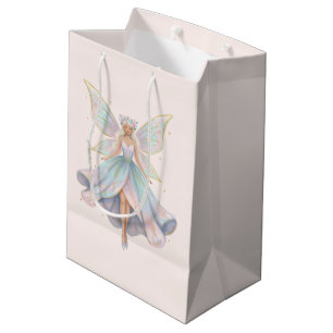 Magical Angel Fairy Pastel Colours Birthday Medium Gift Bag