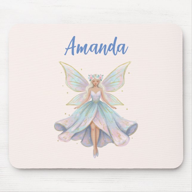 Magical Angel Fairy Pastel Colours Mouse Mat (Front)
