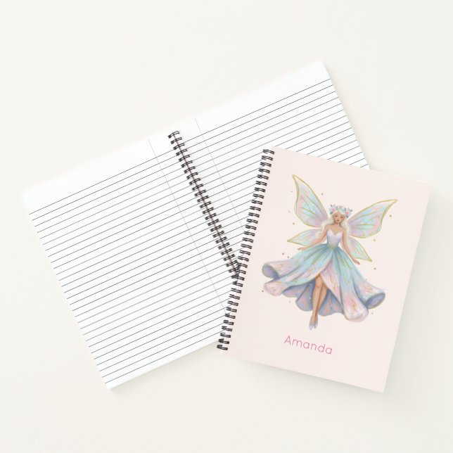 Magical Angel Fairy Pastel Colours Notebook (Inside)
