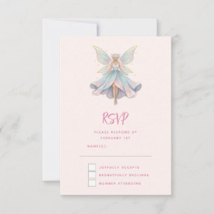 Magical Angel Fairy Pastel Colours RSVP Card