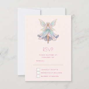 Magical Angel Fairy Pastel Colours RSVP Card