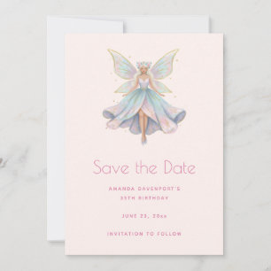 Magical Angel Fairy Pastel Colours Save The Date