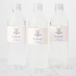 Magical Angel Fairy Pastel Colours Welcome Water Bottle Label