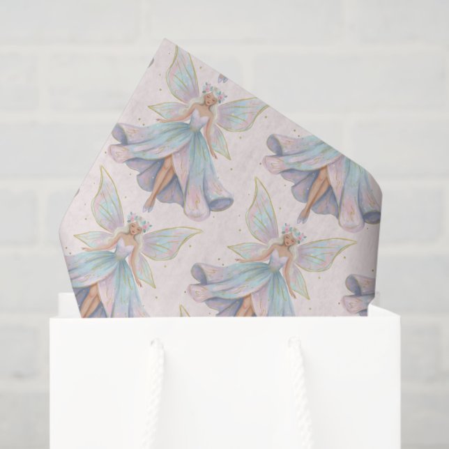 Magical Angel Fairy Pattern in Pastel Colours  Tissue Paper (Gift Bag)