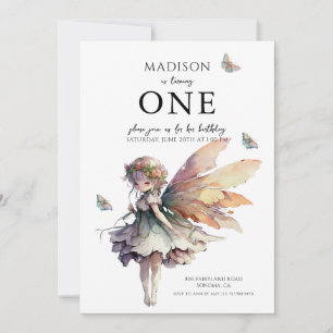 Magical Anime Fairy 5th Birthday Party Invitation