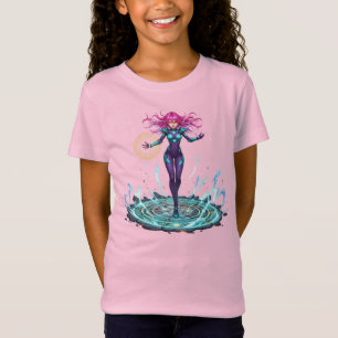 Magical Anime Hero Girl Power Pink Kids' Shirt