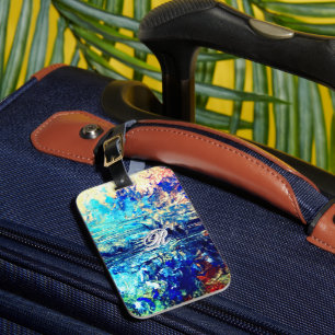 magical artistic ethereal Abstract Monogram Luggage Tag