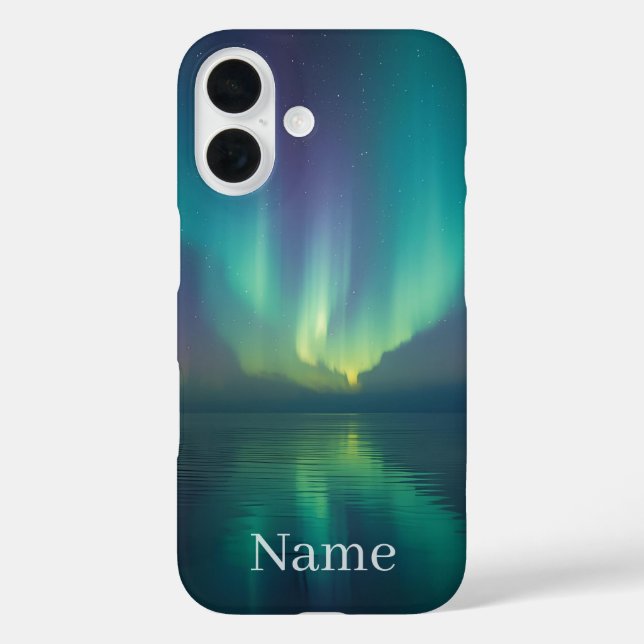 Magical Aurora Case – Custom Name Gift for Nature  (Back)