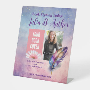 Magical Author Book Signing or Book Launch Pedestal Sign