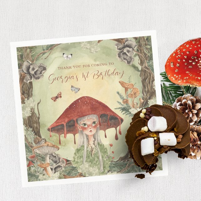 Magical Autumn Forest Fairy | Birthday Napkin (Creator Uploaded)