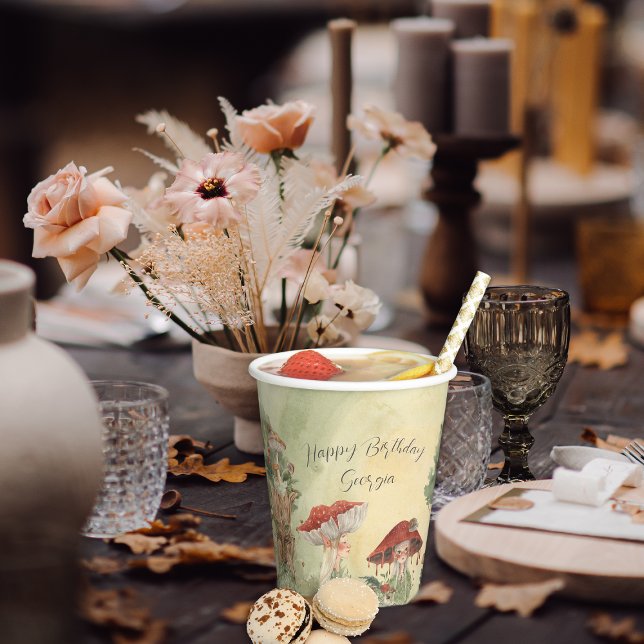 Magical Autumn Forest Fairy | Birthday Paper Cups (Creator Uploaded)