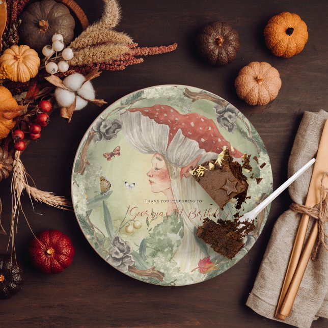 Magical Autumn Forest Fairy | Birthday Paper Plate (Creator Uploaded)
