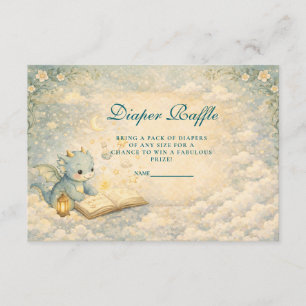 Magical Baby Dragon Story Diapper Raffle Enclosure Card