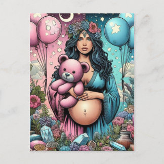 Magical Baby Shower | Gender Reveal Postcard