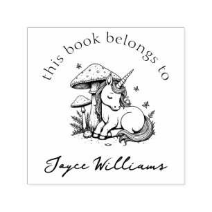 Magical Baby Unicorn Toadstool & Butterflies Book Self-inking Stamp