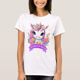 Magical Baby Unicorn with Flowers T-Shirt