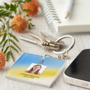 Magical background name Personalised Key Ring
