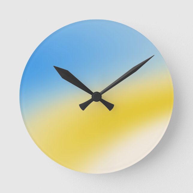 Magical background name Personalised  Round Clock (Front)