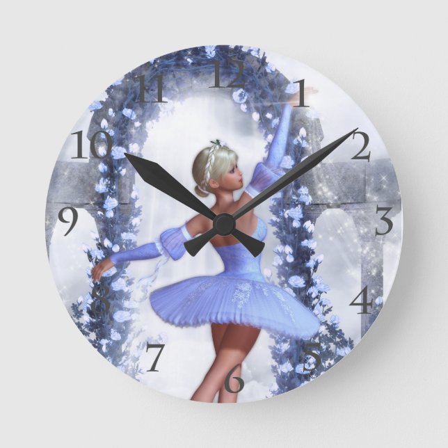 Magical Ballerina Round Clock (Front)