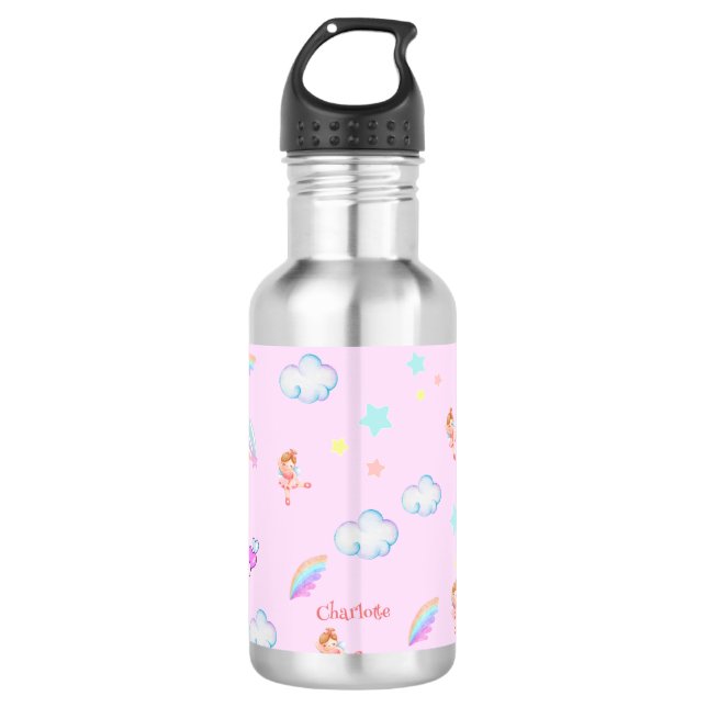 Magical Ballet rainbow back to school party kid 532 Ml Water Bottle (Front)