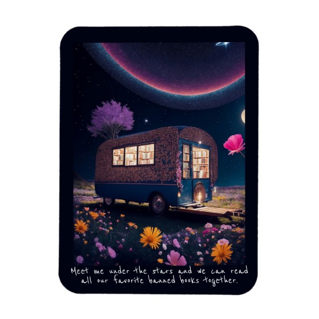 Magical Banned Bookmobile  Magnet (Vertical)