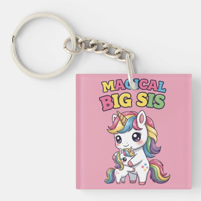 Magical Big Sis Unicorn Key Ring (Front)