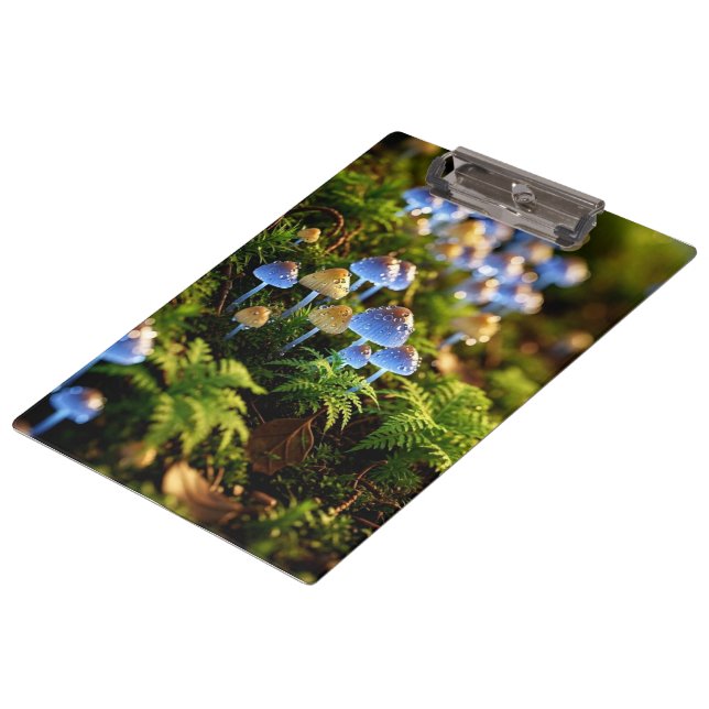 Magical Bioluminescent Fungi - Deep Forest Clipboard (Angled)