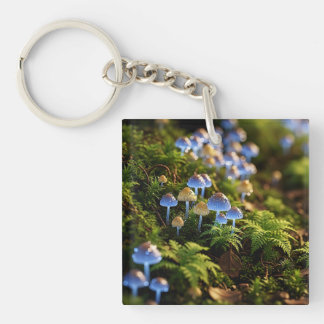 Magical Bioluminescent Fungi - Deep Forest Key Ring
