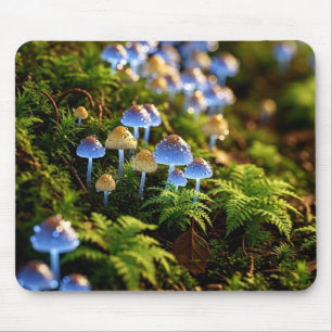 Magical Bioluminescent Fungi - Deep Forest Mouse Mat