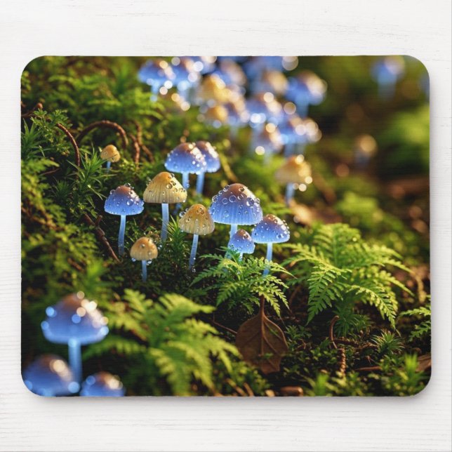 Magical Bioluminescent Fungi - Deep Forest Mouse Mat (Front)