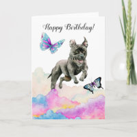 Magical Birthday Dog Watercolor
