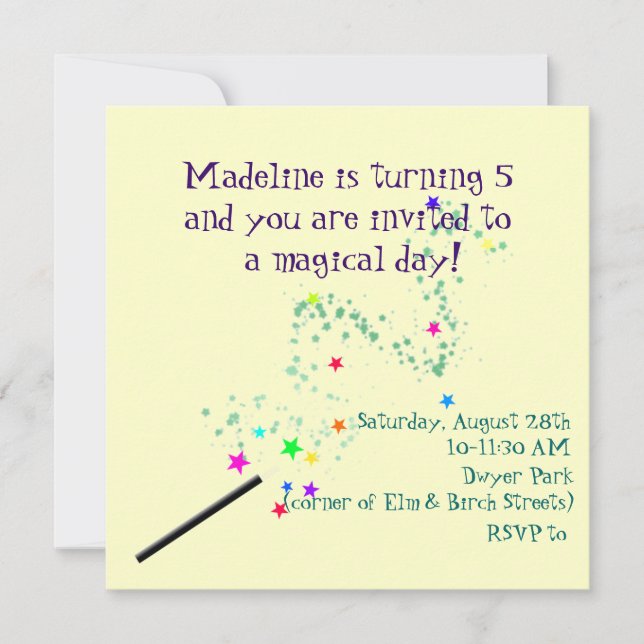 Magical Birthday Invitation 3 (Front)