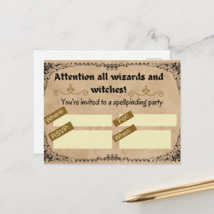 Magical Birthday Party For Wizard Or Witch  Postcard