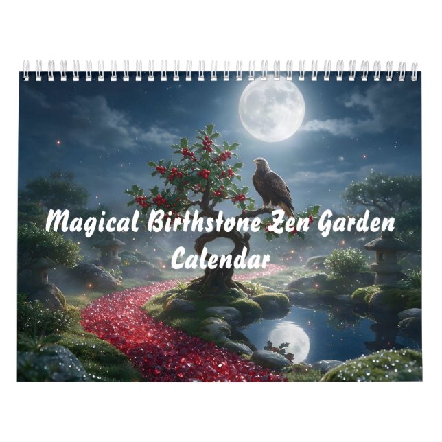 Magical Birthstone Zen Garden  Calendar (Cover)